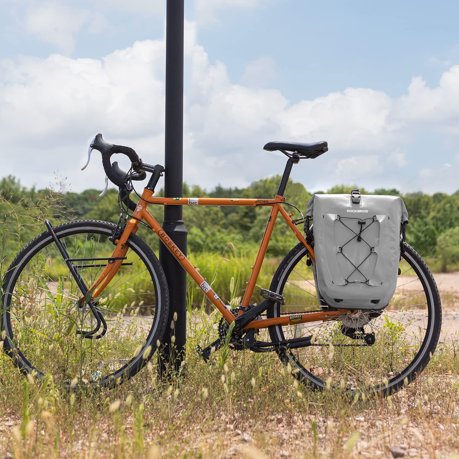 **ROCKBROS Waterproof Bike Panniers – 30L Large Capacity Rear Rack Bag for Cycling, Travel & Commuting – Ideal for Bikepacking, Grocery Runs & Daily Rides**