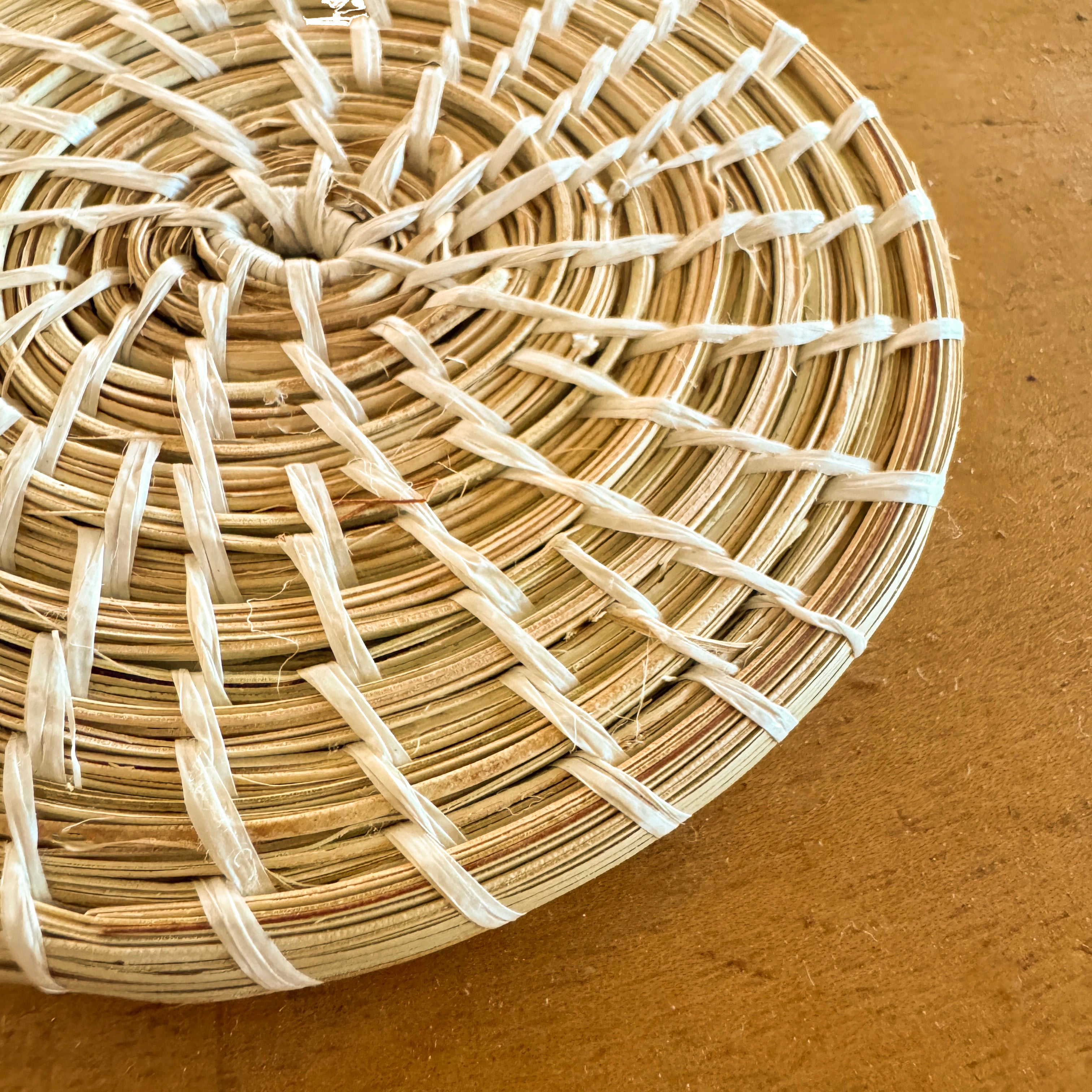 Eco-Friendly Recycled Twine Hand Woven Coasters Set of 6 - Sustainable Home Decor for Coffee Tables, Dining Tables & Kitchen Countertops
