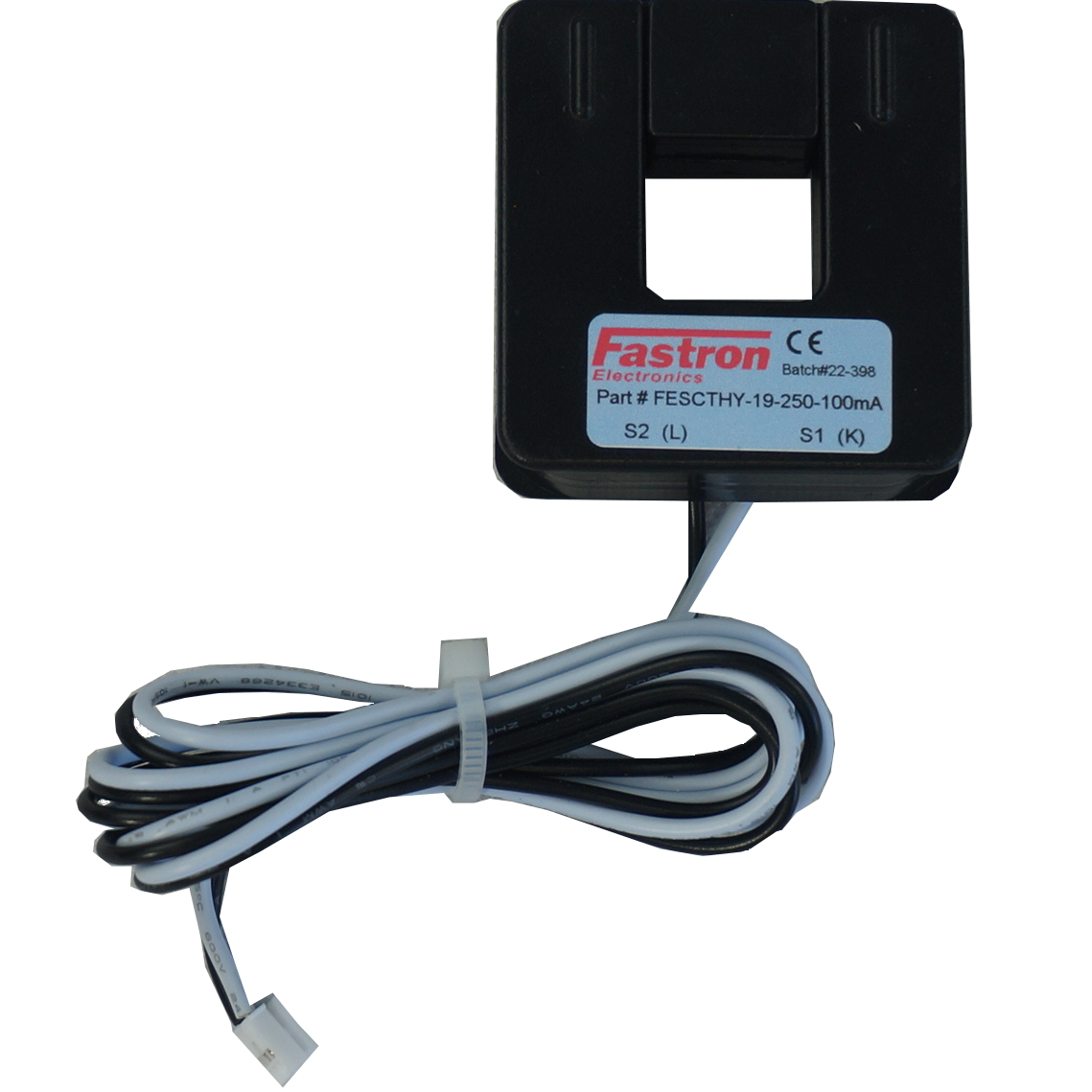 FESCTHY 3000A 100mA Split Core Current Transformer - Class 1 Accuracy, 76x127mm Aperture with 1M Flying Leads & HY2.0 Connector for Solar Panels, Energy Monitoring, and Industrial Electrical Systems