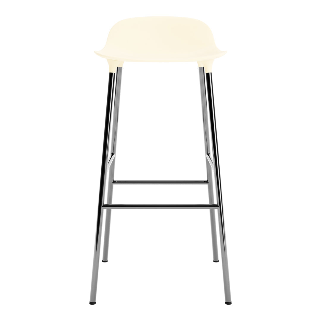 Modern Metal Bar Stools with Form Design - Adjustable Height Counter Stools for Kitchen, Dining & Home Bar - Industrial Style Seating for Restaurants & Cafes