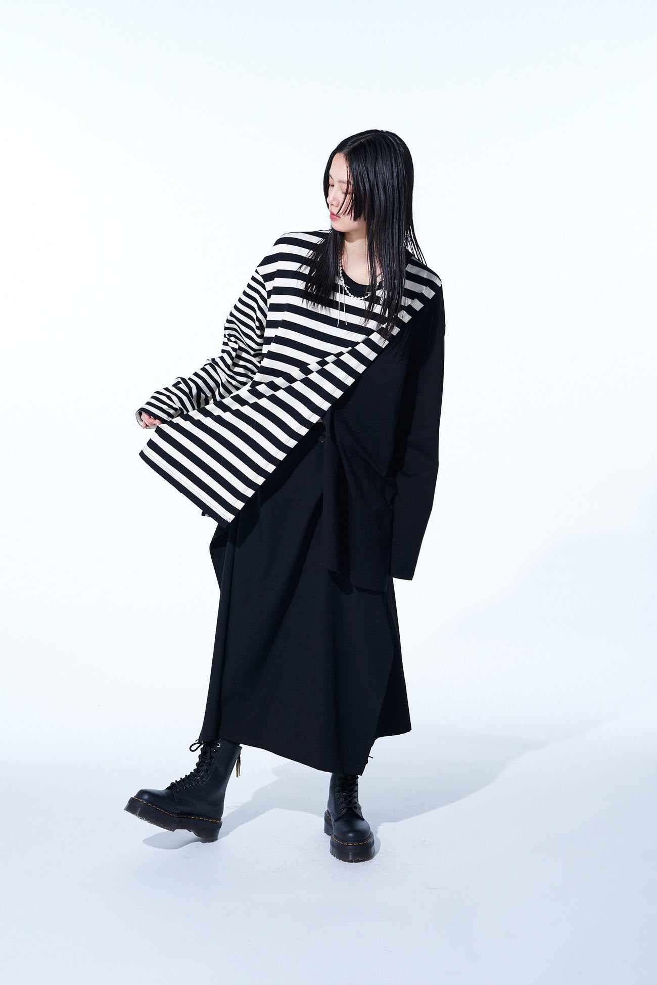 Soft Cotton Jersey Fused Stripe Layered Long Sleeve T-Shirt for Men & Women | Casual Wear, Layering, Everyday Comfort
