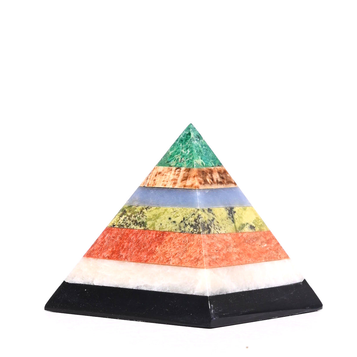 7 Chakra Healing Crystal Pyramids Set - Natural Stone Meditation Pyramid for Energy Balancing, Spiritual Growth & Home Decor - Perfect for Yoga, Reiki, Feng Shui & Gift Giving