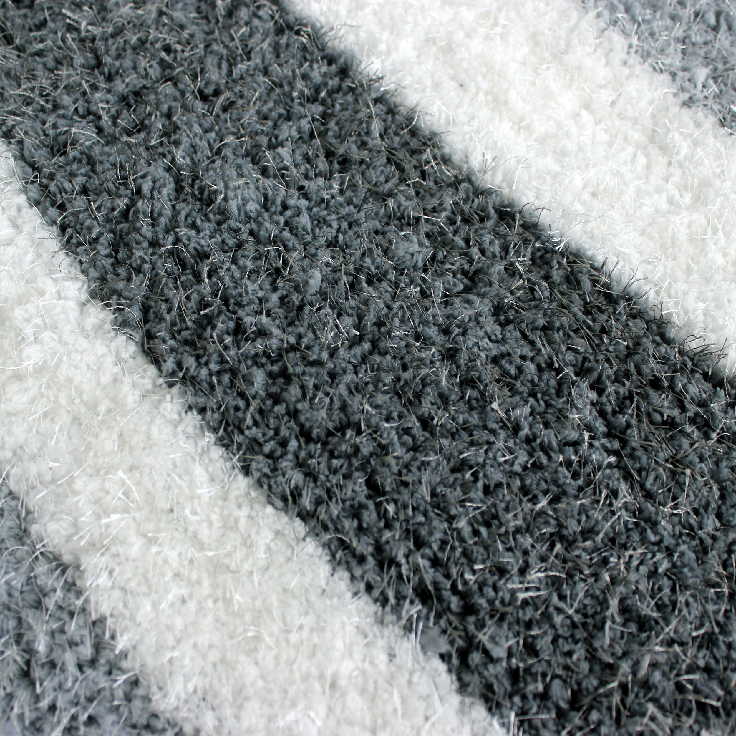 Premium Waverling Shag Indoor Area Rug - Soft & Plush Silver Carpet 2x3 Feet for Living Room, Bedroom, Nursery - Cozy & Stylish Home Decor