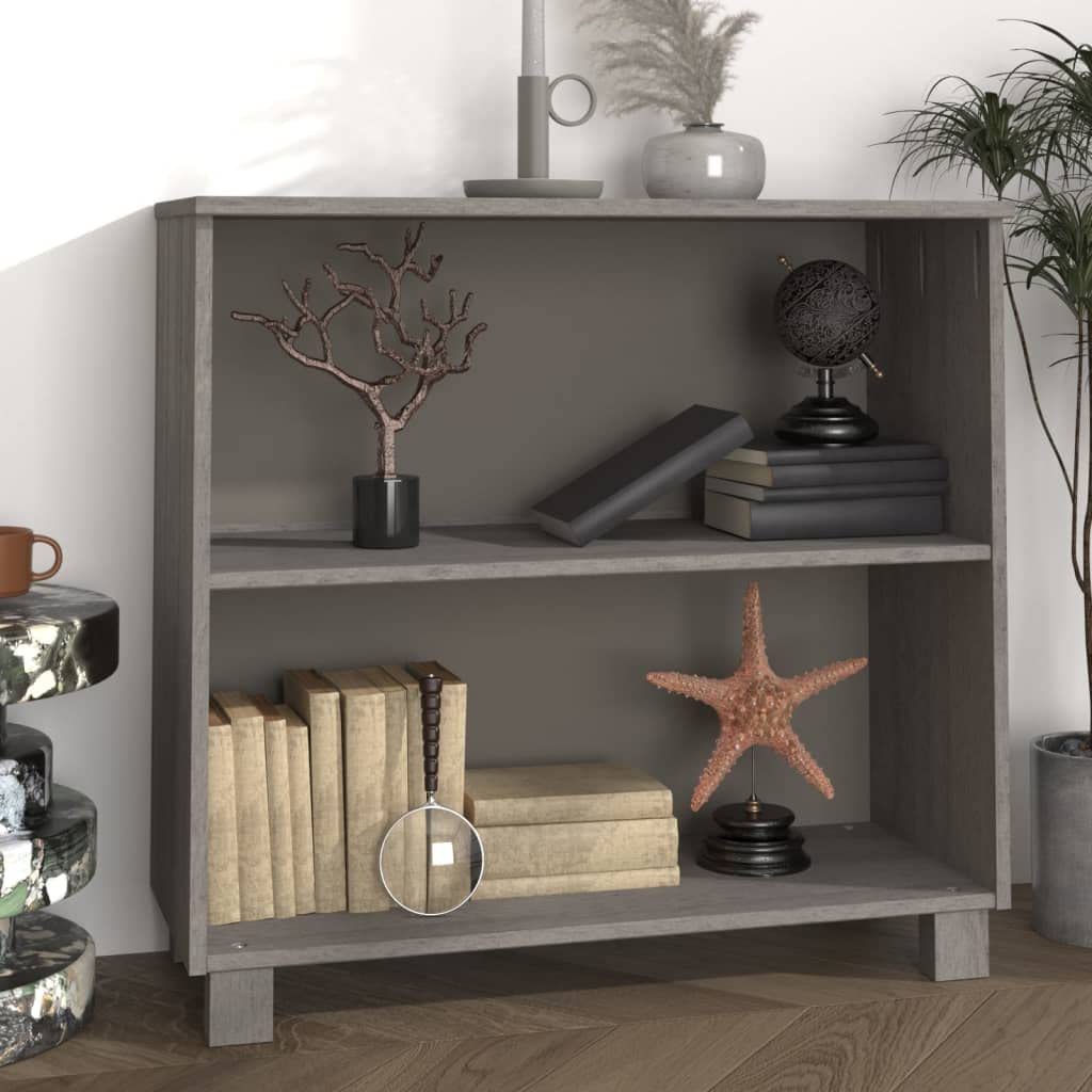 Modern Light Gray Solid Wood Pine Sideboard - 33.5