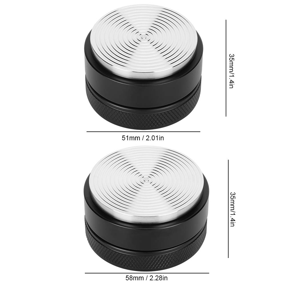 Stainless Steel Height Adjustable Coffee Distributor - 58mm Non-Slip Base for Espresso Tamping | Perfect for Home Baristas, Coffee Shops & Office Use | Essential Espresso Accessory for Professional Coffee Making