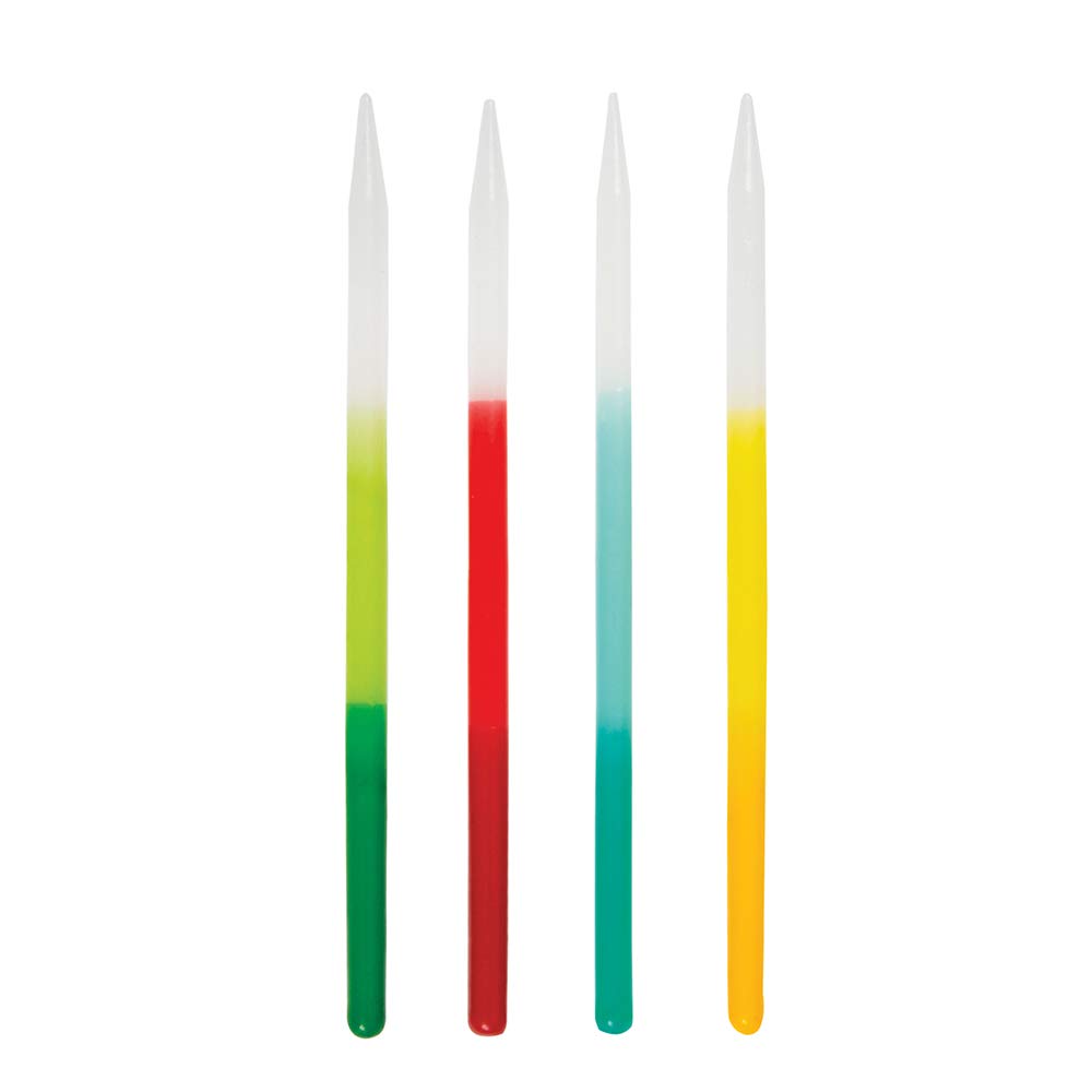 Premium Ombre Spiral Birthday Candles - 5 Inch Pack of 12 - Vibrant Assorted Colors for Cakes, Cupcakes & Parties - High-Quality Decoration for Birthdays, Weddings & Special Celebrations