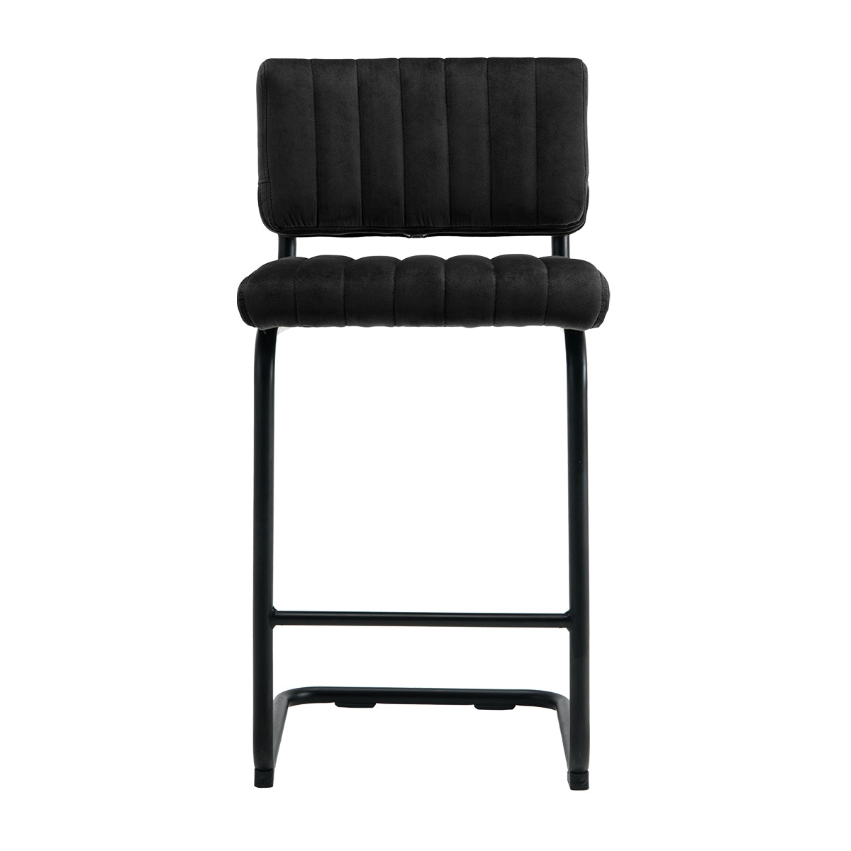 Luxury Blake Velvet Bar Stool - Modern Kitchen Island & Counter Height Stool with Padded Seat - Perfect for Home, Cafe & Restaurant Decor
