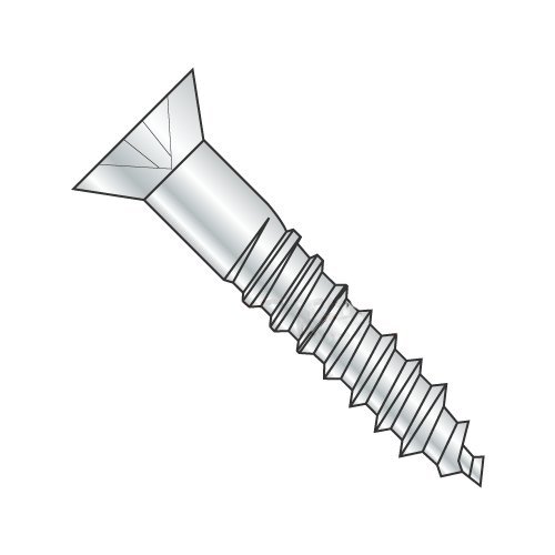 #8 x 4 Inch Phillips Flat Head Wood Screws - Zinc Plated Steel (500 pcs Bulk Pack) - Perfect for DIY Furniture, Cabinets & Woodworking Projects
