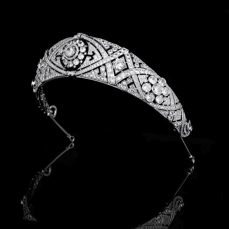 Elegant Crystal Bridal Headpiece - Silver Wedding Tiara for Bride | Meghan 9125 | Perfect for Weddings, Prom, and Formal Events
