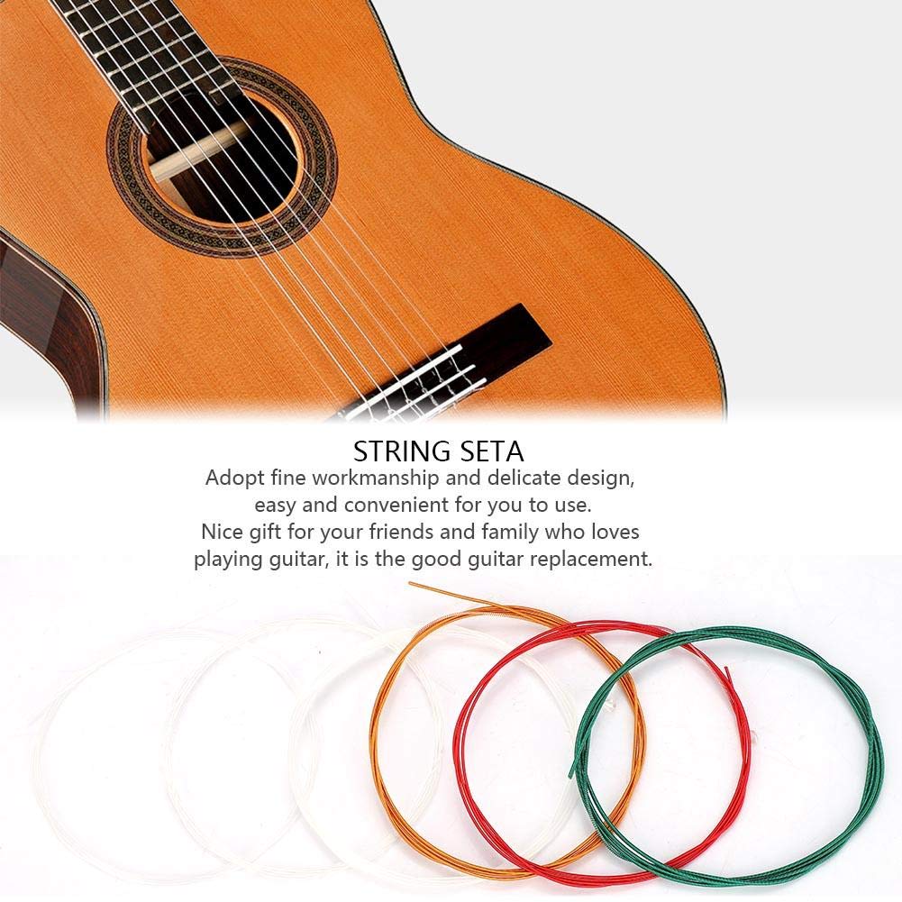Premium 6-Piece Nylon Classical Guitar Strings Set - Standard Tension Acoustic Guitar Replacement Strings for Warm, Balanced Tone | Perfect for Beginners, Students, and Classical Guitar Performances