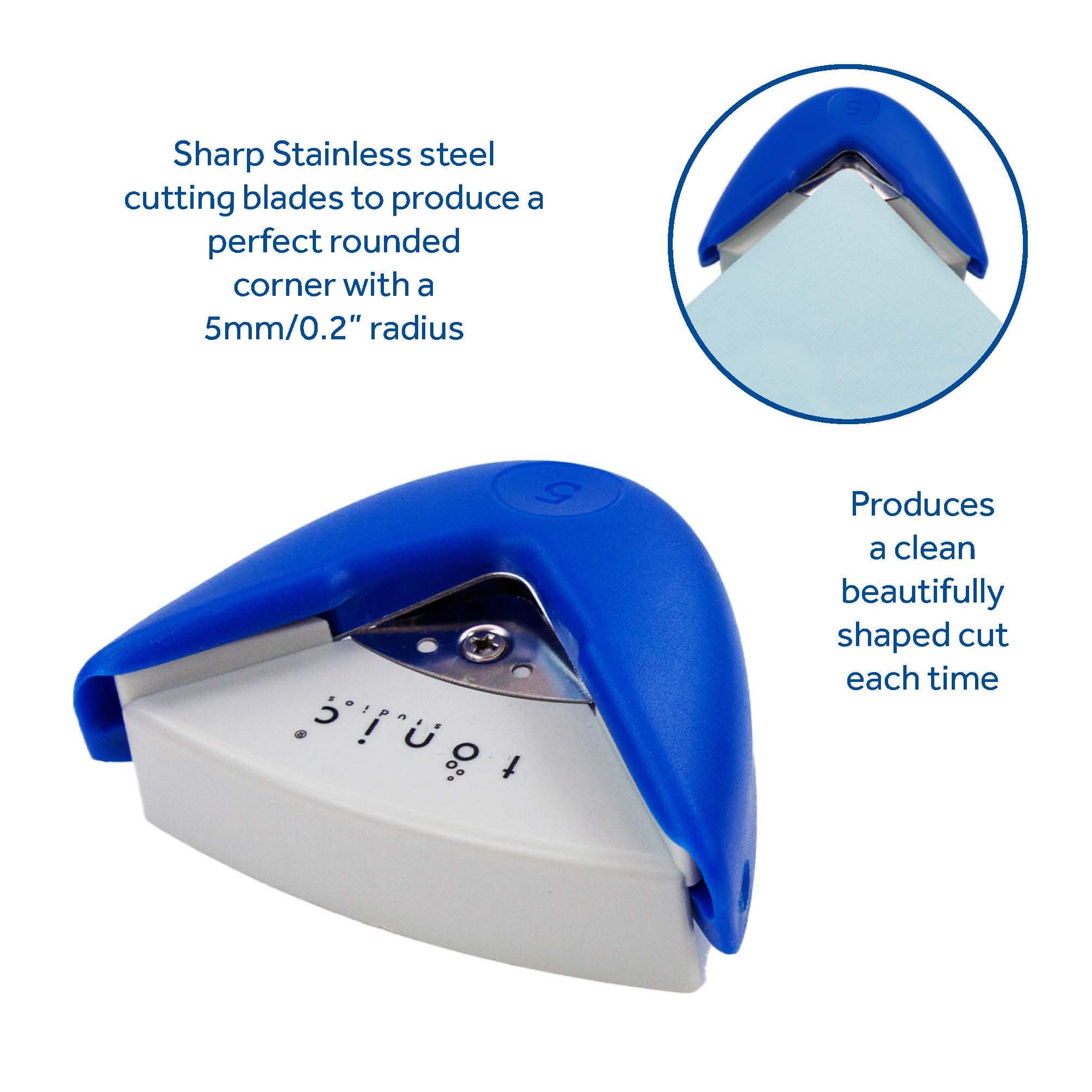 Tonic Studios 5mm Corner Rounder Punch Tool - Perfect for Scrapbooking, Card Making & DIY Crafts
