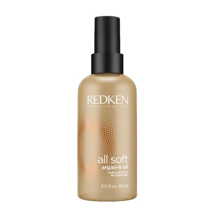Redken All Soft Argan 6 Multicare Hair Oil - Hydrating Treatment for Dry, Brittle Hair (60ml) | Smoothing & Shine Finisher for Damaged Hair - Perfect for Daily Use & Salon-Quality Results