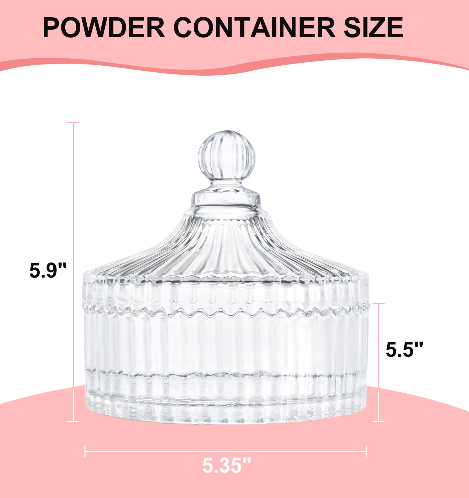 LAKIRA Extra Large Body Powder Puff with Container - 5.35