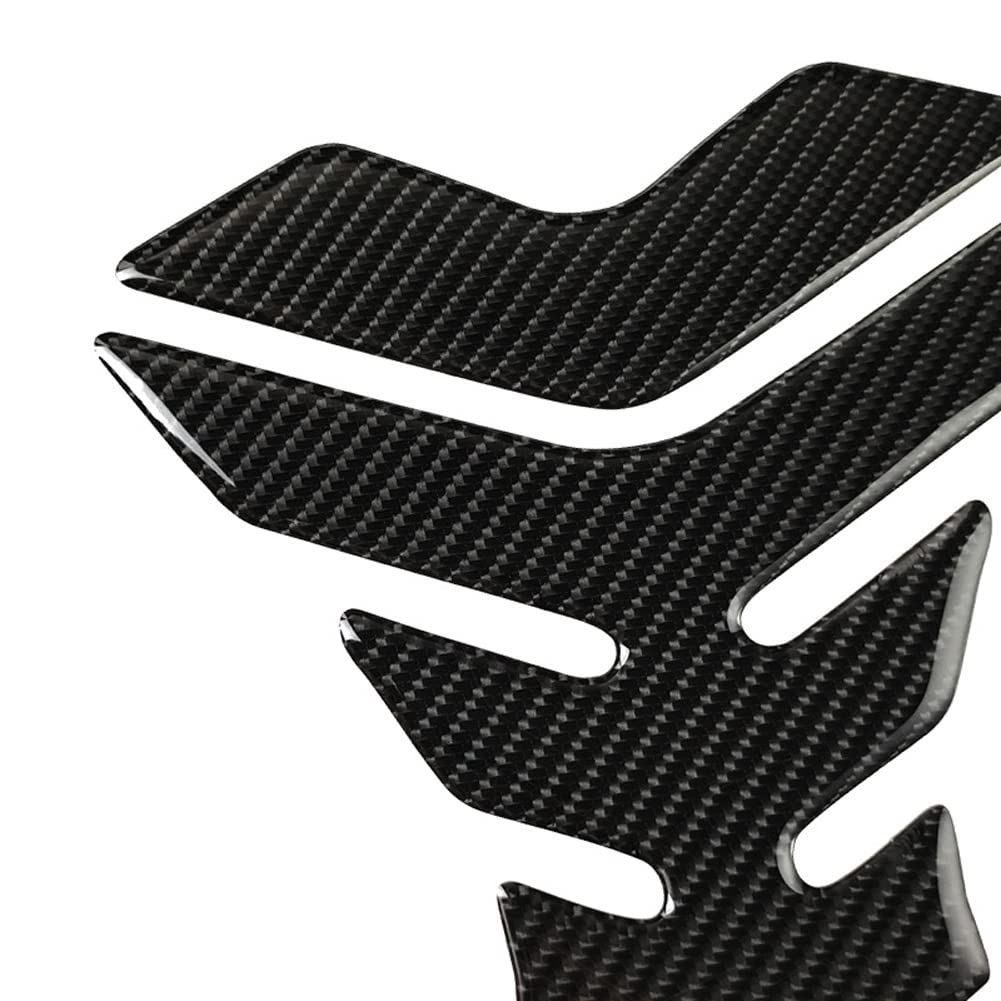Carbon Fiber 3D Motorcycle Tank Pad Protector - Universal Gas/Oil Fuel Tank Sticker - Scratch Resistant Decal for Harley, Yamaha, Honda - Perfect for Cruiser & Sport Bike Protection