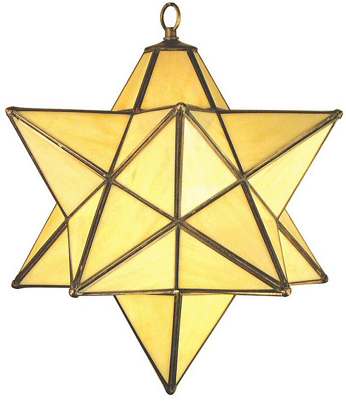 12W Moravian Star Pendant Light - Vintage Christmas Decor for Home, Tree, Window & Outdoor Holiday Lighting - Warm White LED Hanging Ornament