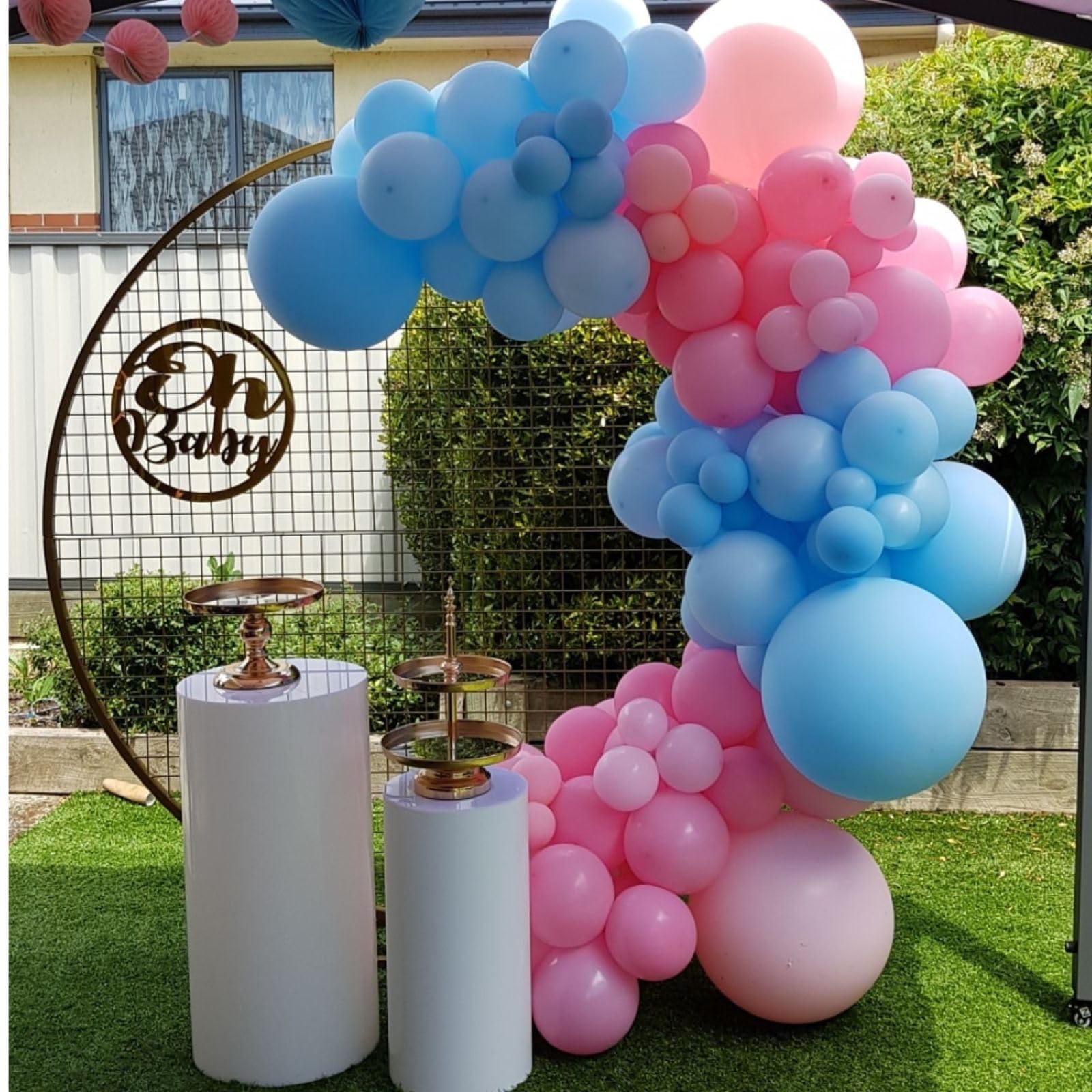 60 Pcs 12 Inch Pink & Blue Confetti Balloons - Gender Reveal Party Decorations for Baby Shower, Birthday & Wedding | Latex Balloons with Premium Confetti Fillings for Festive Celebrations