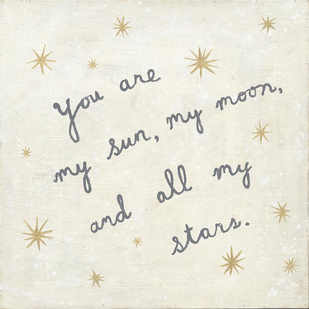 My Sun, My Moon Wall Art Print - Celestial Decor for Bedroom, Living Room & Office - Unique Moon and Sun Painting for Home Decor