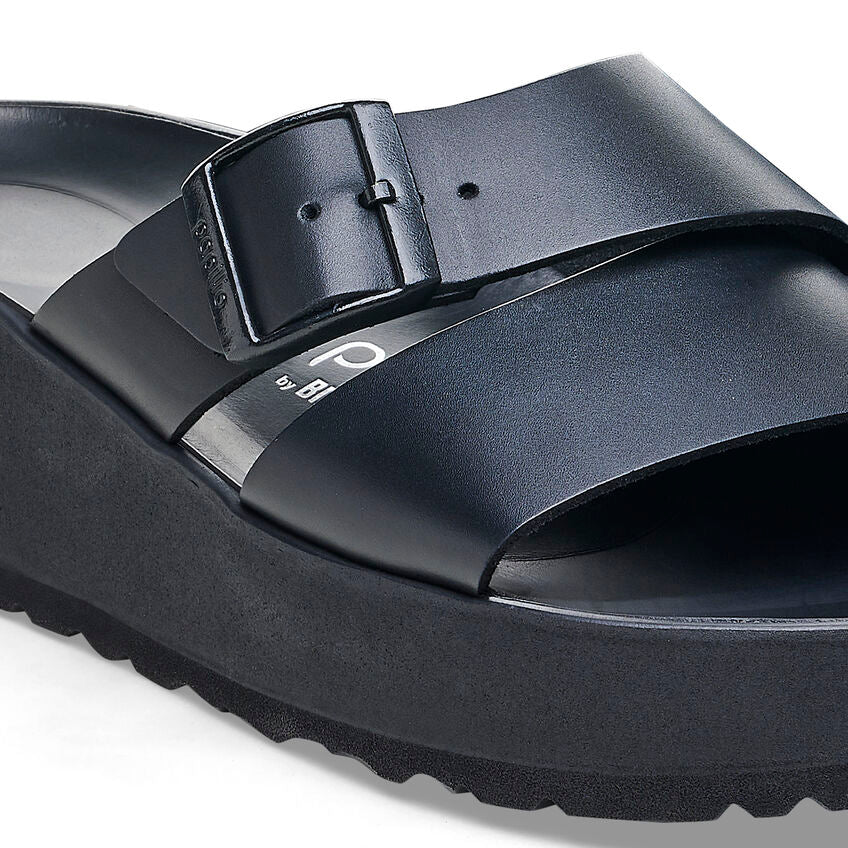 Birkenstock Women's Almina Leather Sandals - Black Comfort Footwear for Casual Wear & Summer Outfits