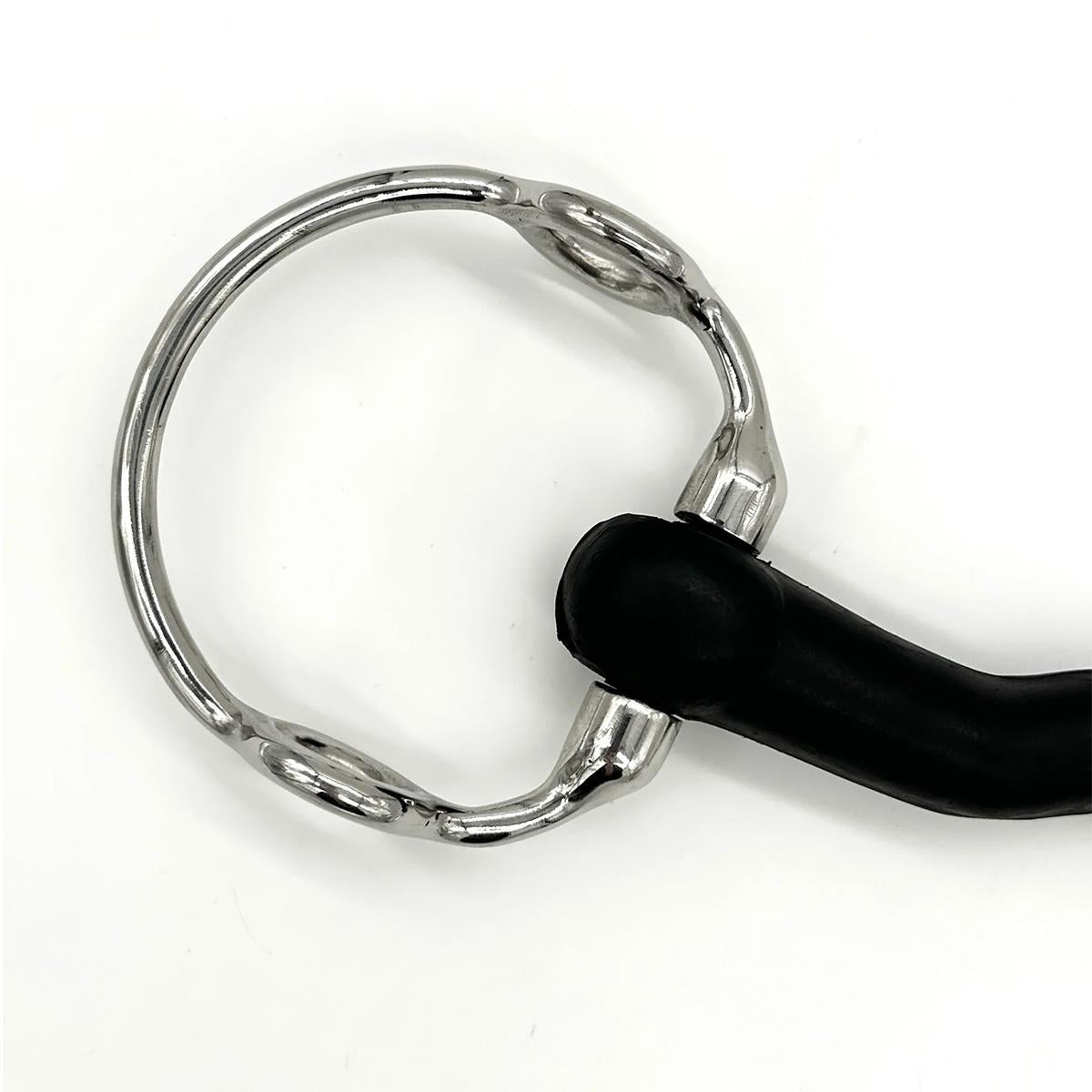 AJR Hard Rubber Medium Port Gag Bit for Horse Training - Durable Equestrian Bit for Western & English Riding, Comfortable Mouthpiece for Better Control