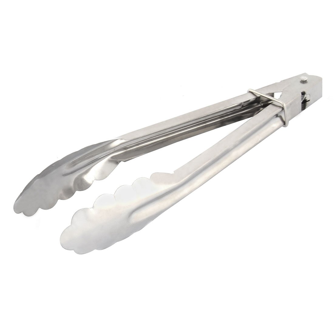 Stainless Steel Kitchen Tongs 9 Inches for Cooking, Grilling, BBQ, Buffet - Perfect for Serving Meat, Vegetables, Bread & More - Heavy Duty Food Clamp with Non-Slip Grip - Ideal for Restaurants & Home Use