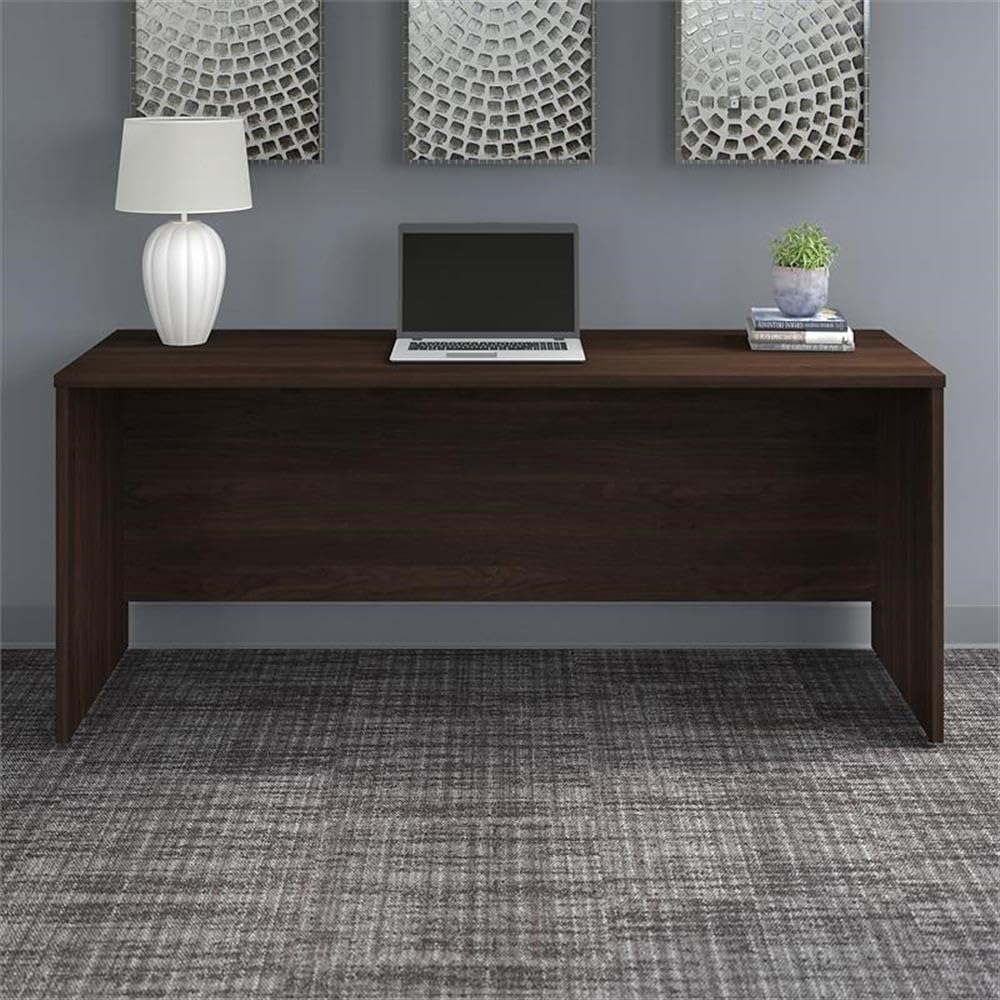 Bush Business Furniture Office 500 Credenza Desk - 72 Inch Wide, 24 Inch Deep, Black Walnut Finish - Perfect for Home Office, Conference Rooms & Professional Workspaces