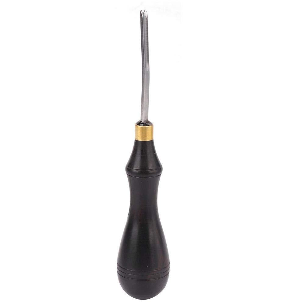 Premium Leather Edge Beveller Tool - 4# Steel Blade with Ebony Handle for Leathercraft & DIY Projects - Perfect for Leather Trimming, Beveling & Edge Finishing