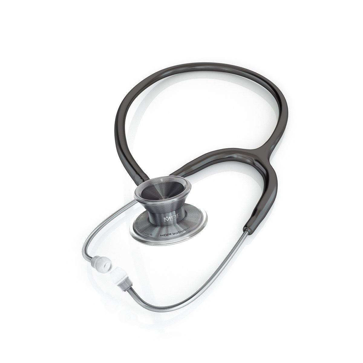 MD One® Epoch® Titanium Adult Stethoscope - Black/Metalika Finish | Professional Medical Equipment for Doctors, Nurses & Healthcare Workers | Ideal for Clinical Use, Patient Examinations & Emergency Care