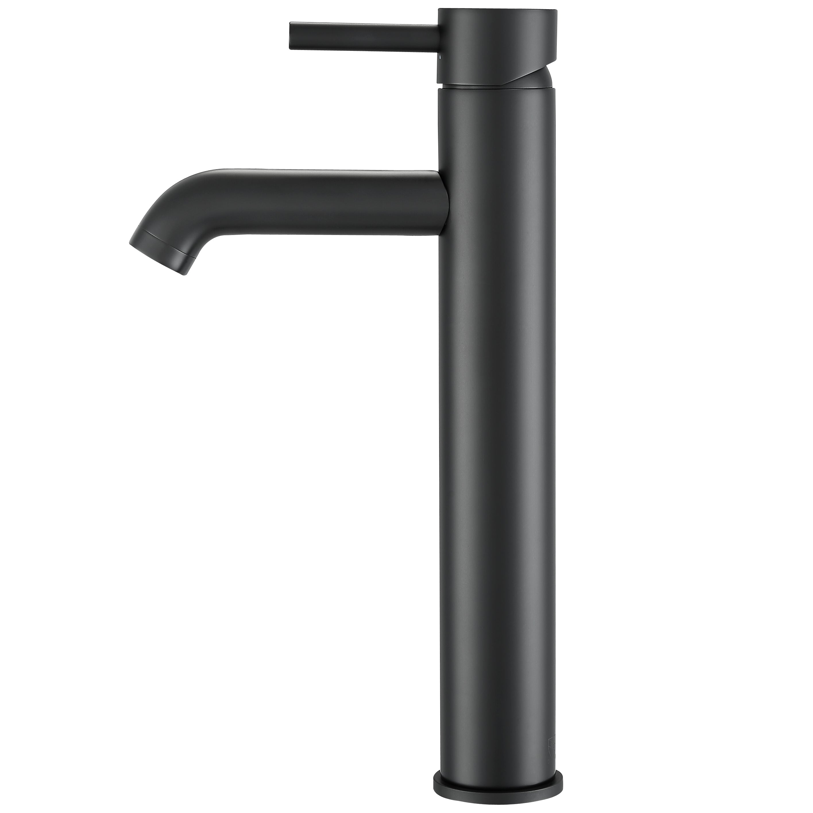 Argenta Matte Black Vessel Bathroom Faucet - Modern Single Hole Bathroom Sink Faucet for Vanity, Powder Room & Guest Bath - Perfect for Contemporary Home Decor