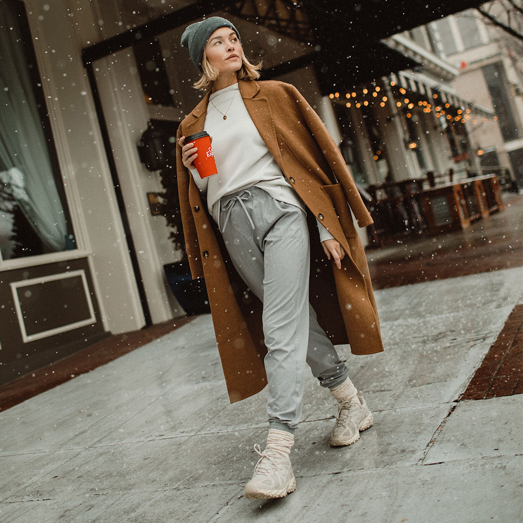 Everywhere Joggers for Women - Soft Heather Grey Lounge Pants for Running, Yoga & Casual Wear | Comfortable Athletic Sweatpants