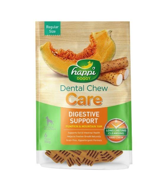 Happi Skippi (Happi Doggy) CARE Dental Dog Chews for Teeth Cleaning & Digestive Support - Healthy Dog Treats for Small & Large Breeds - Perfect for Daily Oral Care & Training Rewards