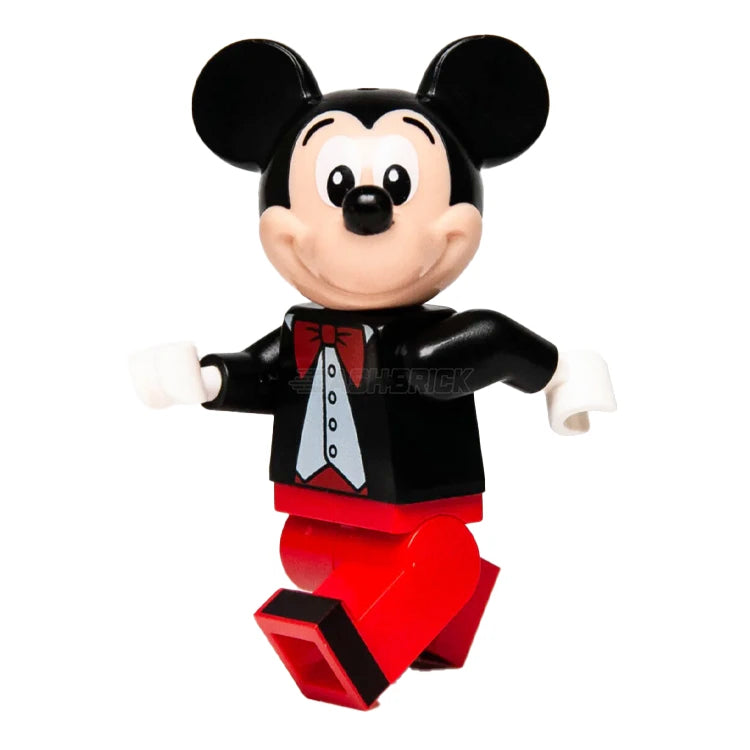 LEGO Minifigure Mickey Mouse in Tuxedo with Red Bow Tie - Disney Limited Edition Collectible for Display & Gift Giving
