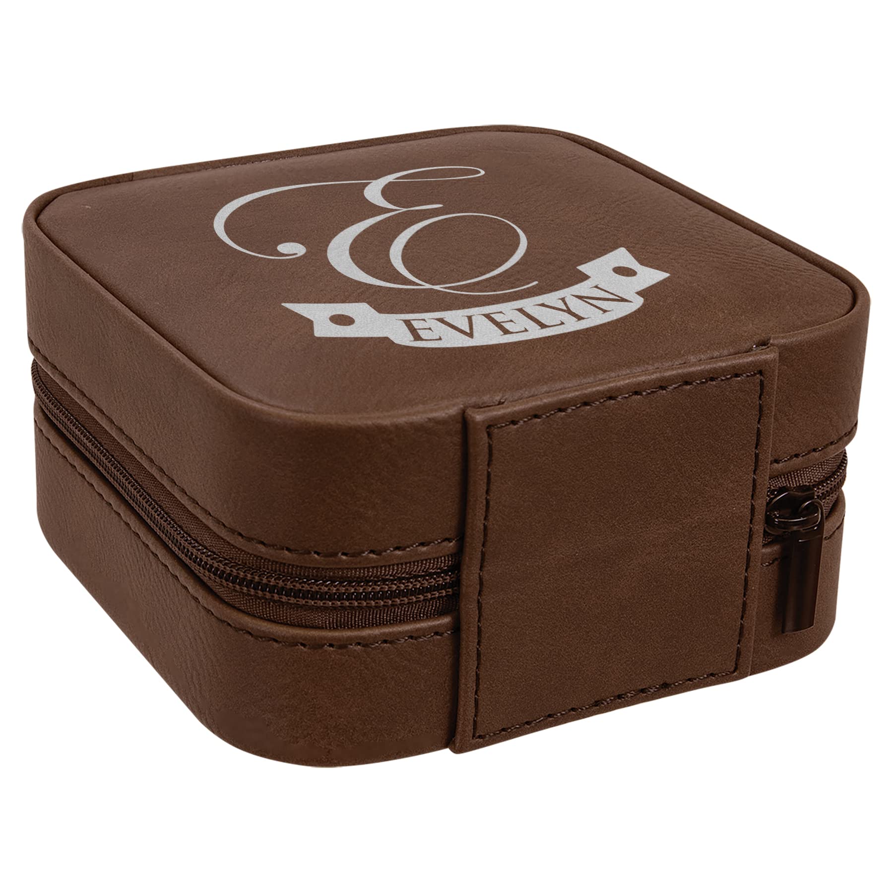 Personalized Engraved Jewelry Box for Women - Custom Laser Engraved Leatherette Travel Jewelry Organizer for Women & Girls | Perfect for Gifts, Travel, and Special Occasions