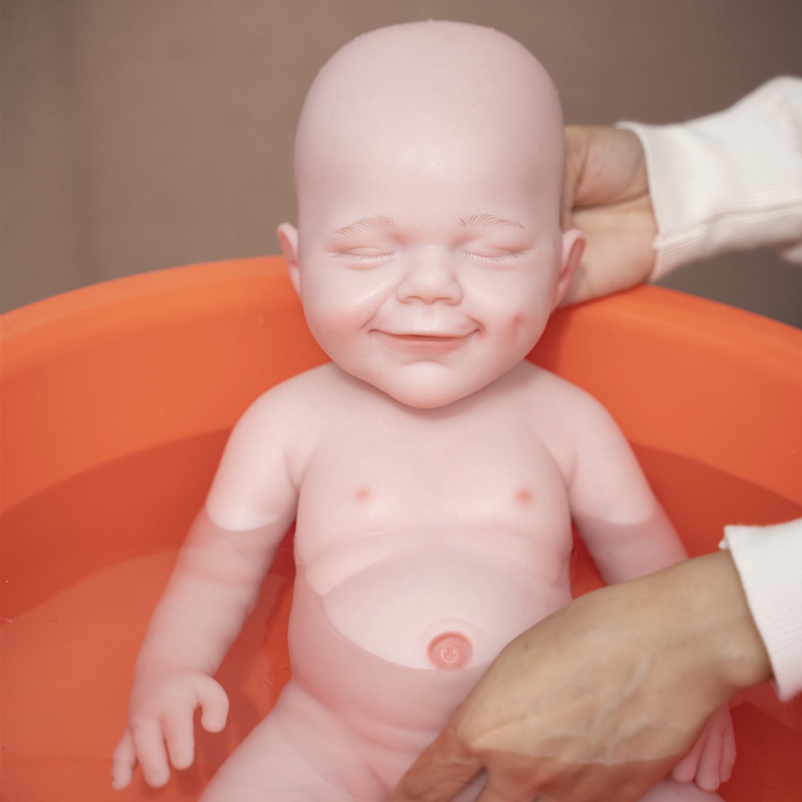 AISITE 18 Inch Realistic Reborn Baby Doll - Full Silicone Baby Girl with Closed Eyes, Perfect Christmas & Birthday Gift for Kids 3+ | Lifelike Collectible for Playtime, Nursery Decor, and Photography Props