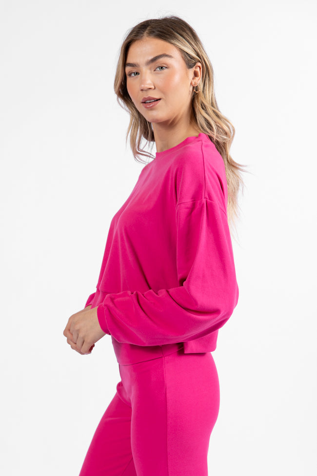 Pink Super Soft Pullover Sweatshirt for Women | Cozy & Comfortable Loungewear | Perfect for Casual Wear, Yoga & Relaxing at Home