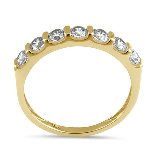 14K Solid Gold Cubic Zirconia Engagement Ring for Women - Elegant & Timeless Wedding Band, Promise Ring, or Anniversary Gift