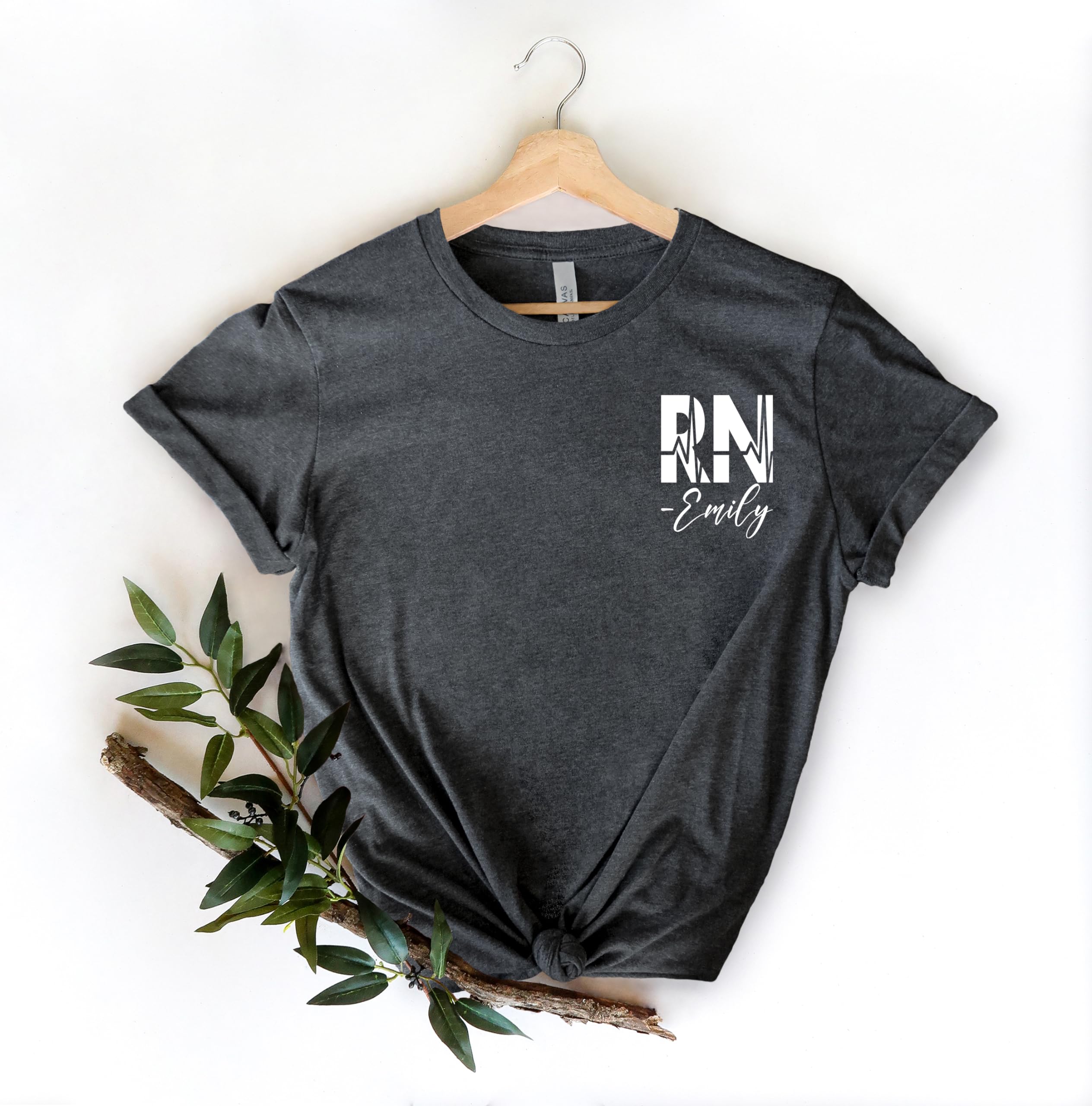 Custom Personalized RN Nurse Shirt - Gift for Registered Nurses, Nursing Students & Women - Perfect for Nurse Week, Graduation & Work - Funny & Inspirational Nursing T-Shirt