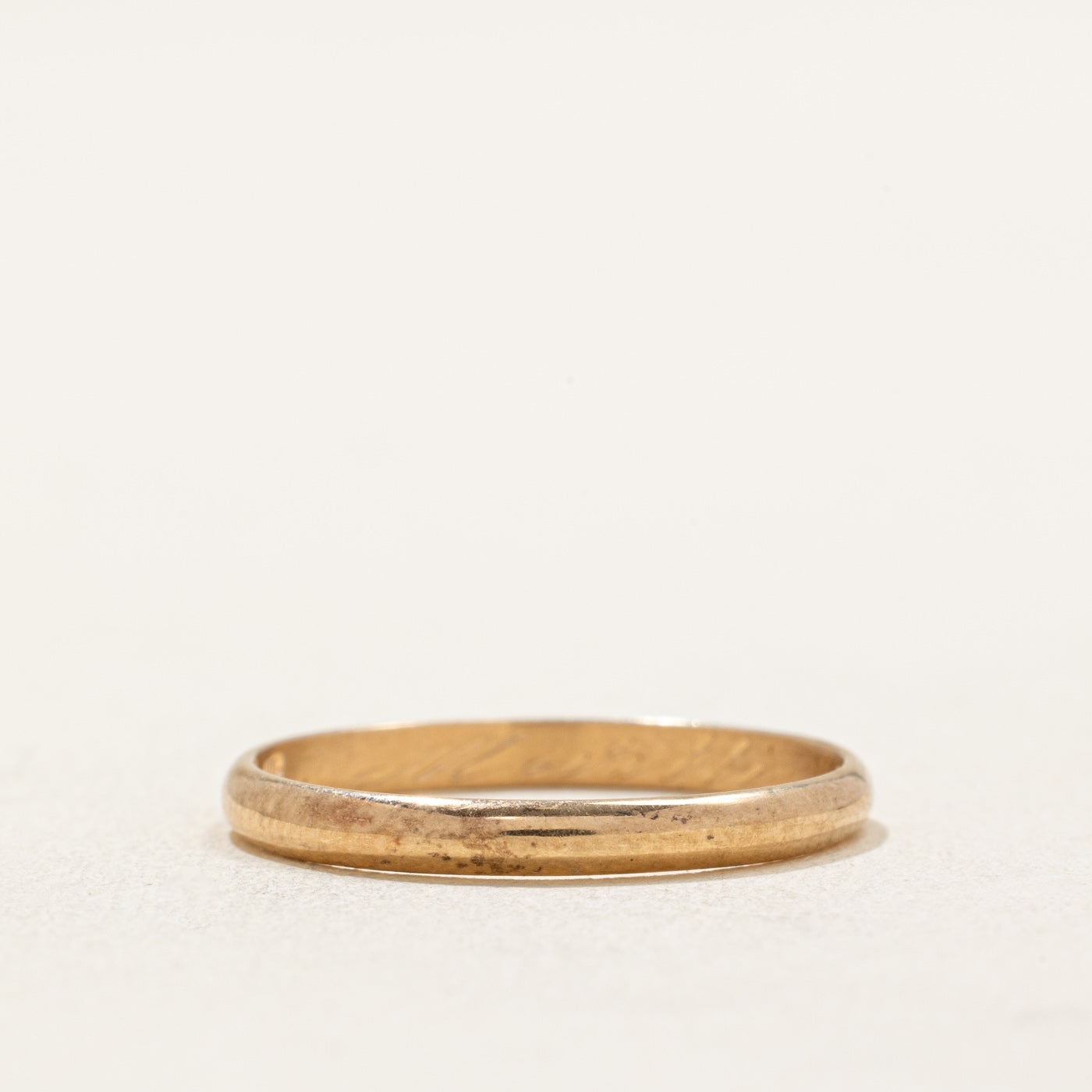 Vintage 1987 Finnish 14K Yellow Gold Wedding Band Ring - 2.15mm Width - Size 6.75 - Perfect for Anniversary, Engagement & Special Occasion Gifts