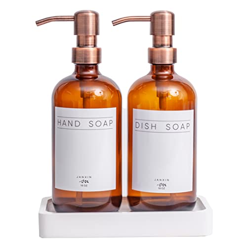 Amber Bottles+copper Pumps