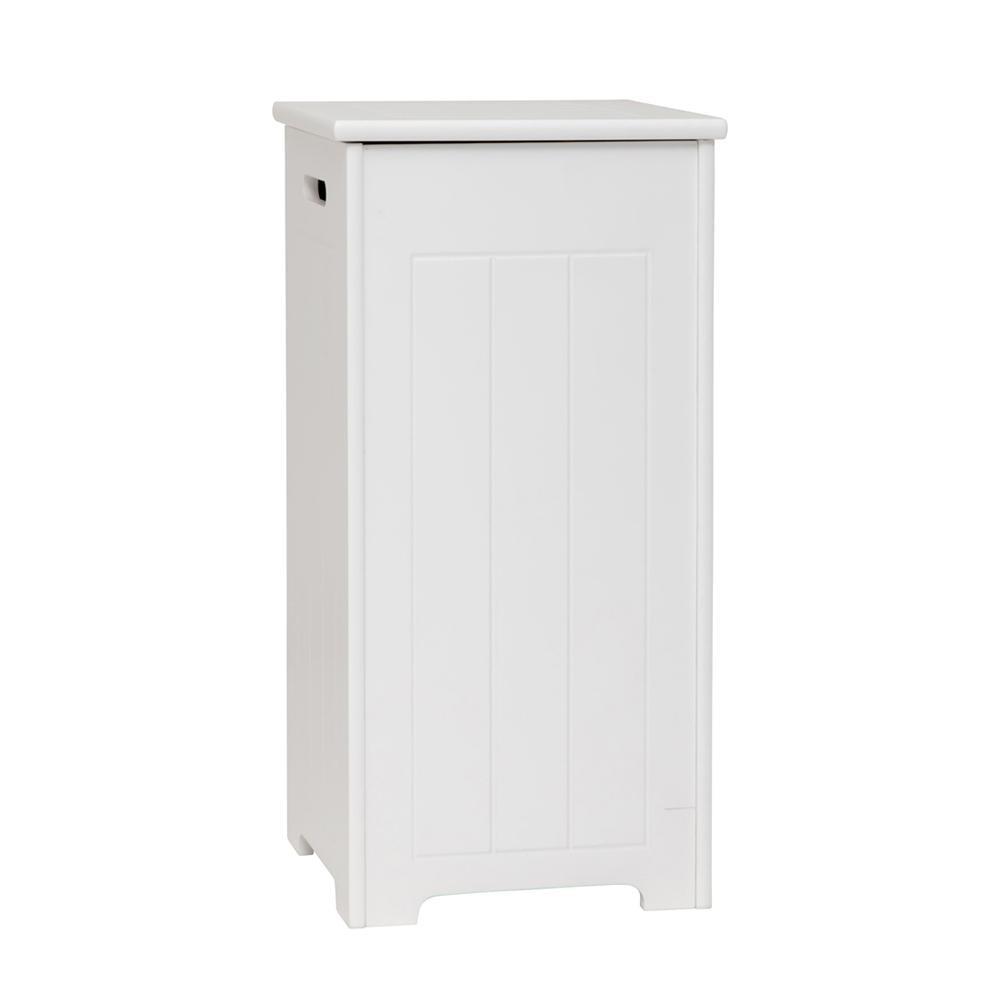Arven White Bathroom Laundry Hamper & Storage Cabinet - Perfect for Bathroom Organization & Clothes Storage