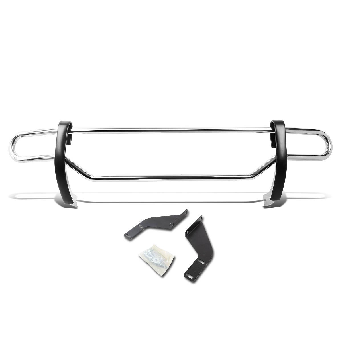 DNA Motoring RBG-009-SS Stainless Steel Rear Bumper Guard - Heavy Duty Protection for Trucks & SUVs - Perfect for Off-Roading, Towing & Parking Safety