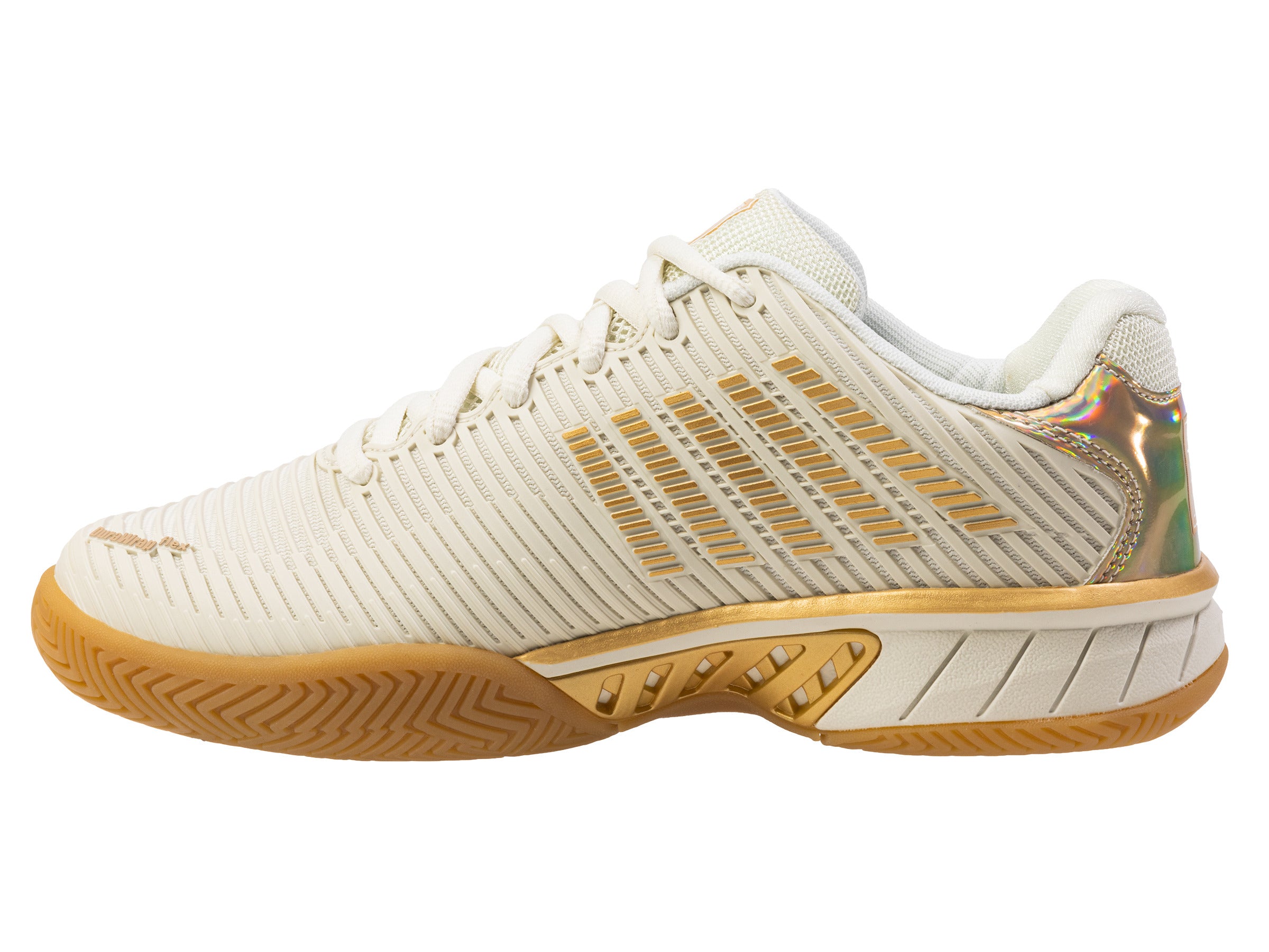 Hypercourt Express 2 Women's Tennis Shoes - Lucky in Love Color (Bone/Bare/Gold) | Lightweight & Durable for Court Sports, Casual Wear & Gym Workouts