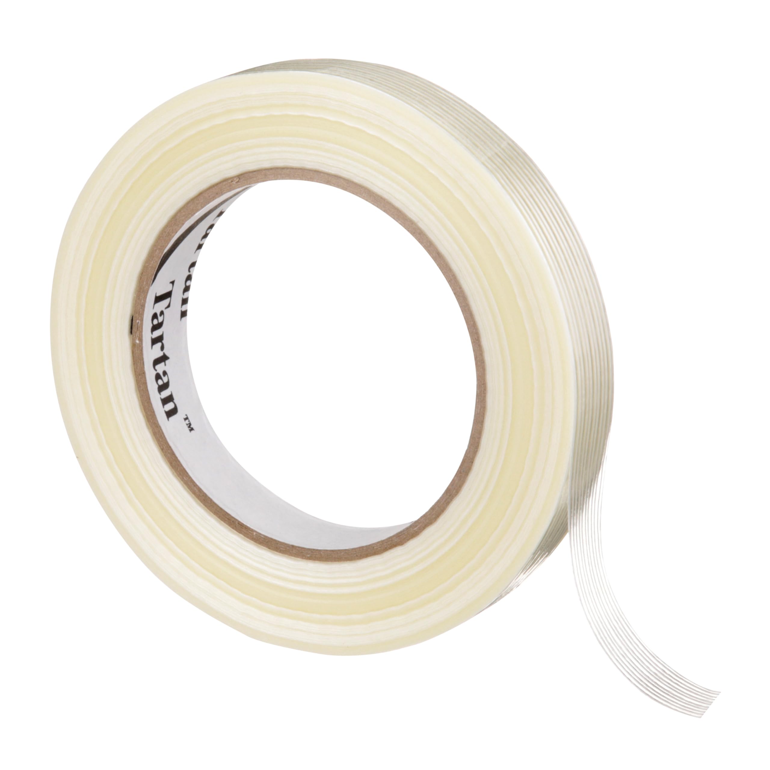 3M Tartan Filament Tape 8934 - Clear Heavy Duty Packaging Tape, 18mm x 55m (4 Mil Thick), 48 Rolls/Case - Ideal for Shipping Boxes, Moving & Industrial Packaging