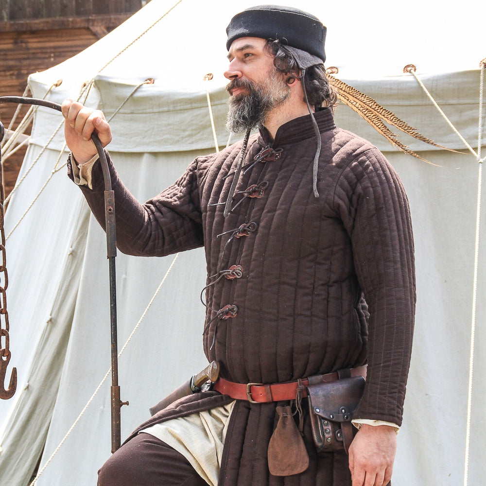 Rabenfurth Brown Gambeson - Medieval Armor Padding for LARP, Reenactment & Cosplay | Historical Battle Wear