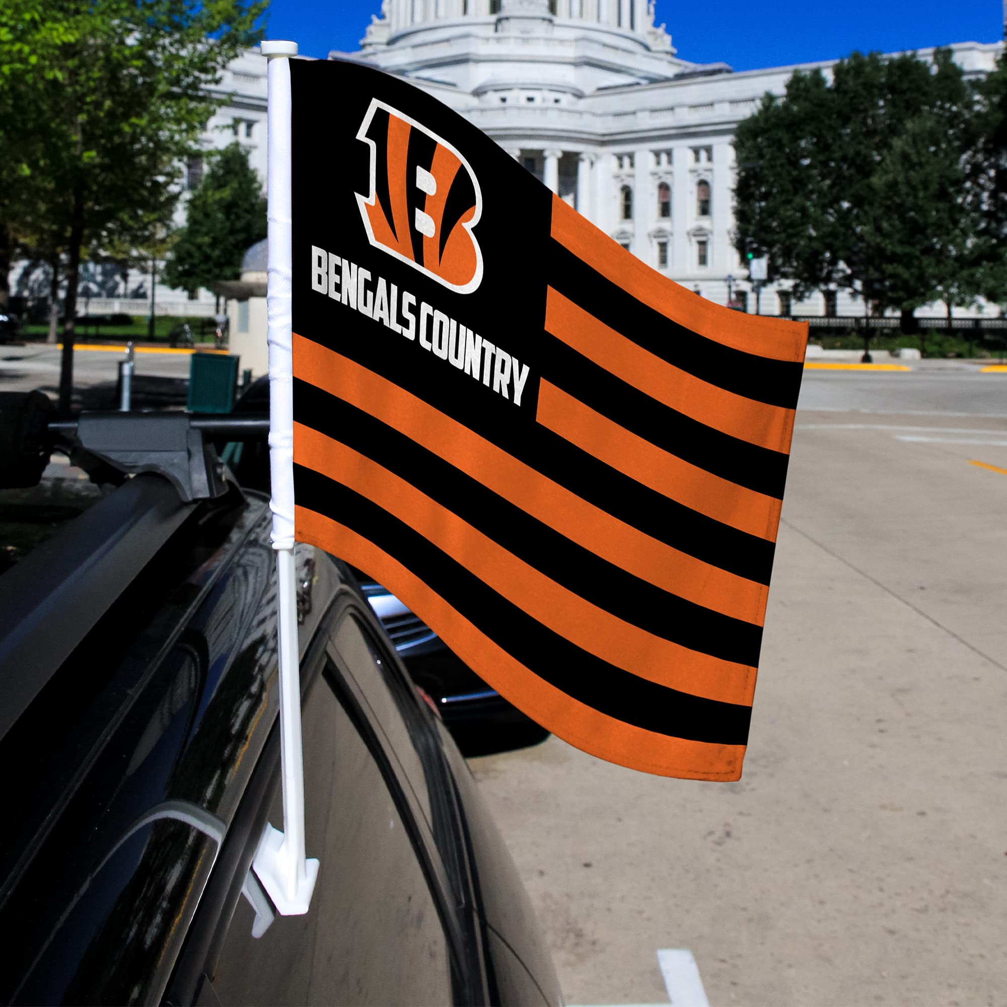 NFL Car Flag Double Sided - Premium Team Logo Car Accessory for Game Day, Tailgating & Road Trips - Officially Licensed Team Colors