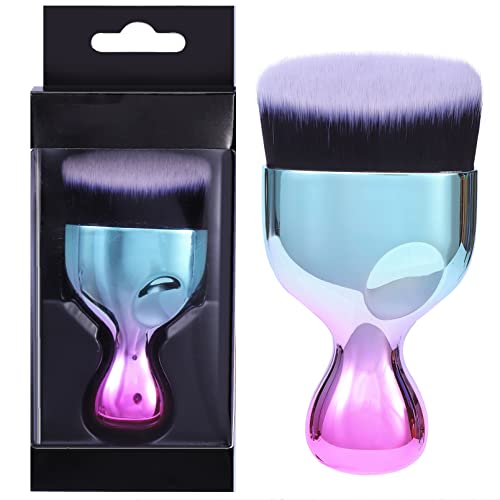 OUO Kabuki Foundation Brush - Premium Synthetic Flat Top Powder Makeup Brush for Liquid, Cream & Powder Cosmetics | Dense Bristles for Flawless Blending, Buffing & Stippling | Perfect for Professional Makeup & Everyday Beauty Routine (Color)