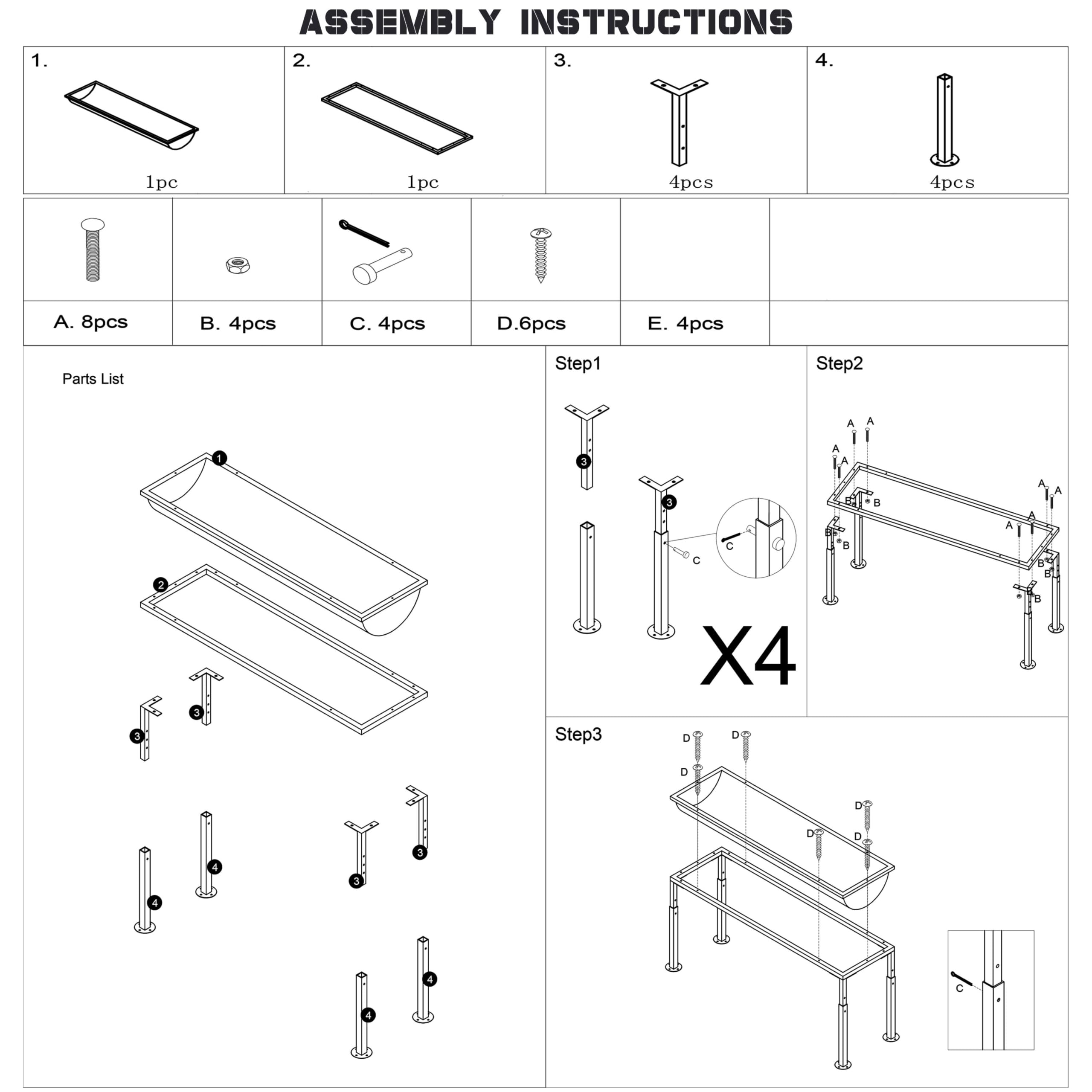 **3-Level Adjustable Height Large Water Troughs for Livestock - 2 Pack Heavy Duty Horse, Goat & Farm Animal Watering & Feeding Trough - Portable Floor Standing Feeder Bucket for Pasture, Barn & Stable Use**