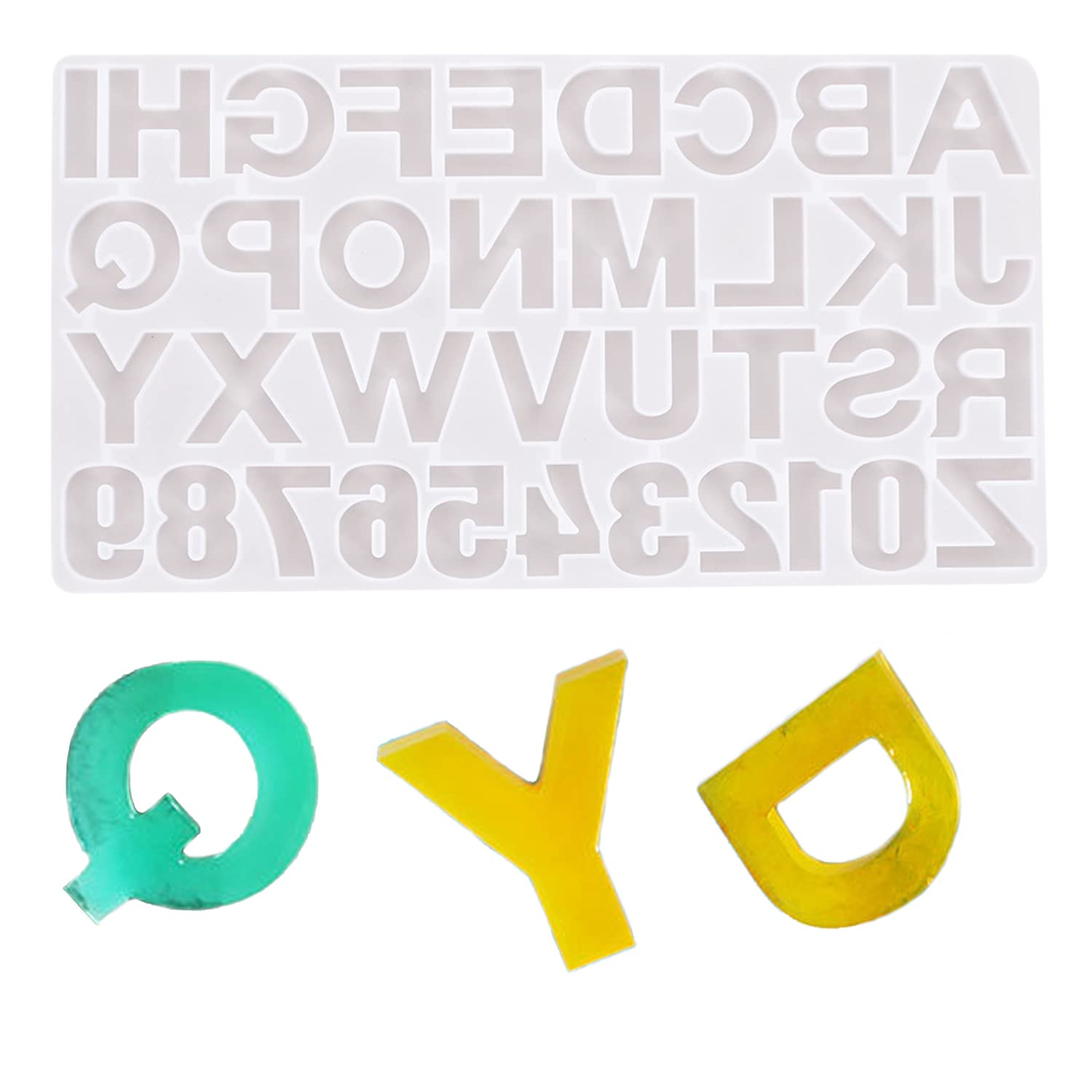 Backward Alphabet & Number Resin Molds - DIY Silicone Keychain Making Kit for Jewelry, Crafts & Gifts - Perfect for Resin Art, DIY Keychains & Personalized Accessories
