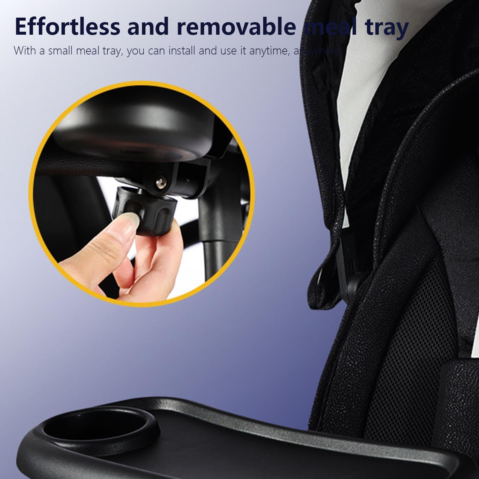 Baby Stroller Snack Tray - Safe & Hygienic Stroller Organizer for Fruits, Drinks, Bottles & Snacks | Perfect for Feeding On-the-Go, Park Outings & Shopping Trips