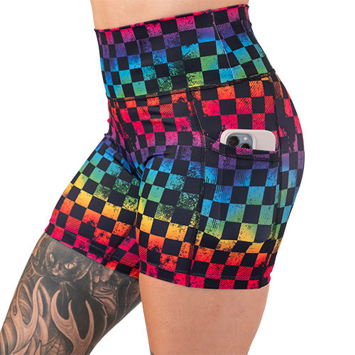 Prismatic Shorts for Men & Women - Trendy & Comfortable Summer Activewear | Perfect for Running, Yoga, Gym & Outdoor Activities