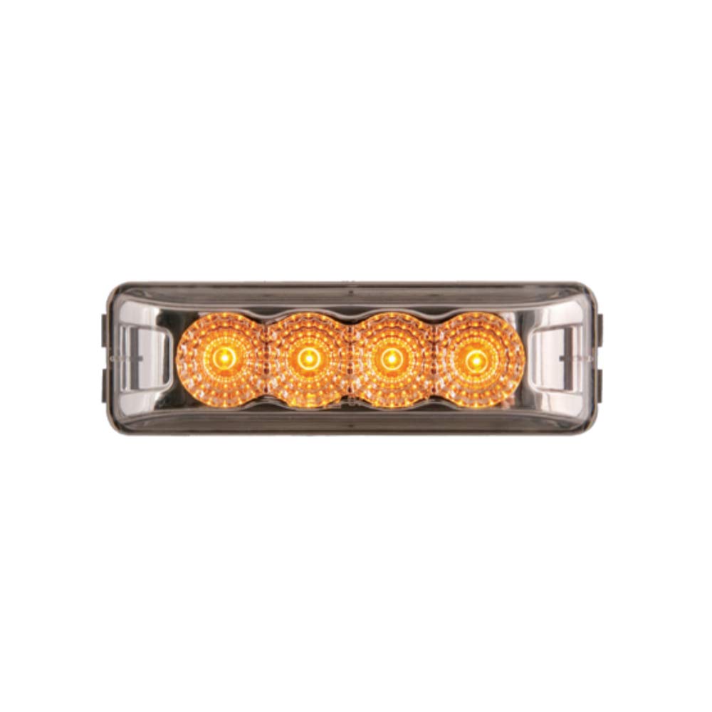 19 Series LED Marker Clearance Lights - Amber Diodes with Clear Lens for Trucks, Trailers & Commercial Vehicles - Durable DOT Approved Lighting for Road Safety